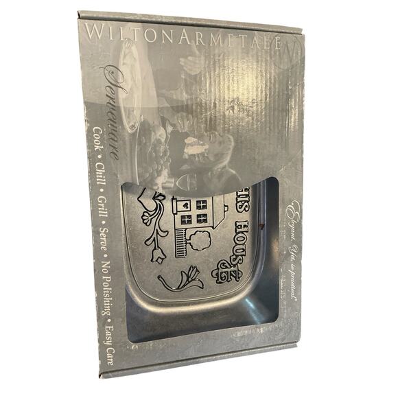 Wilton Armetale Pewter Serving Dish Bread Tray Housewarming Gift Hot Cold w/Box - Picture 1 of 5
